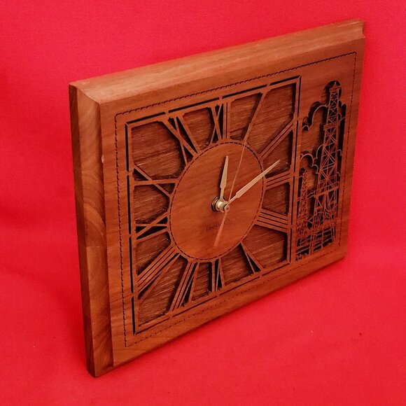 Lasercraft Wooden Walnut Clock Electric Towers - Picture 11 of 12